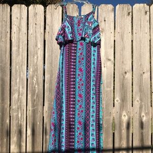 Earthbound long open back dress